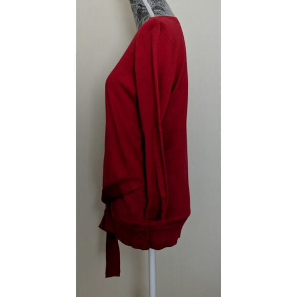 Halogen (Nordstrom) Red Pima Cotton Blend Sweater Tie- Size M - NWOT - Picture 3 of 7